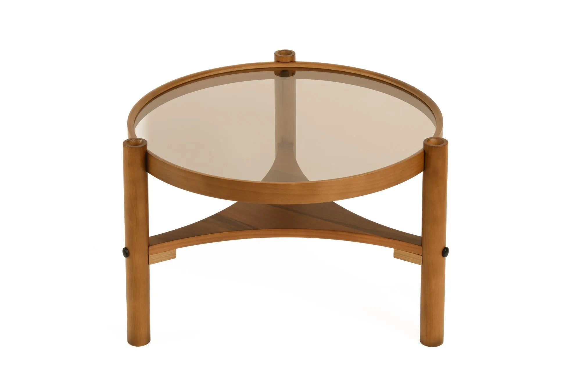 Stolik kawowy CLOVER 100x100 cm brązowy orzech Stolik kawowy, Meble, Tabela, Krzesło