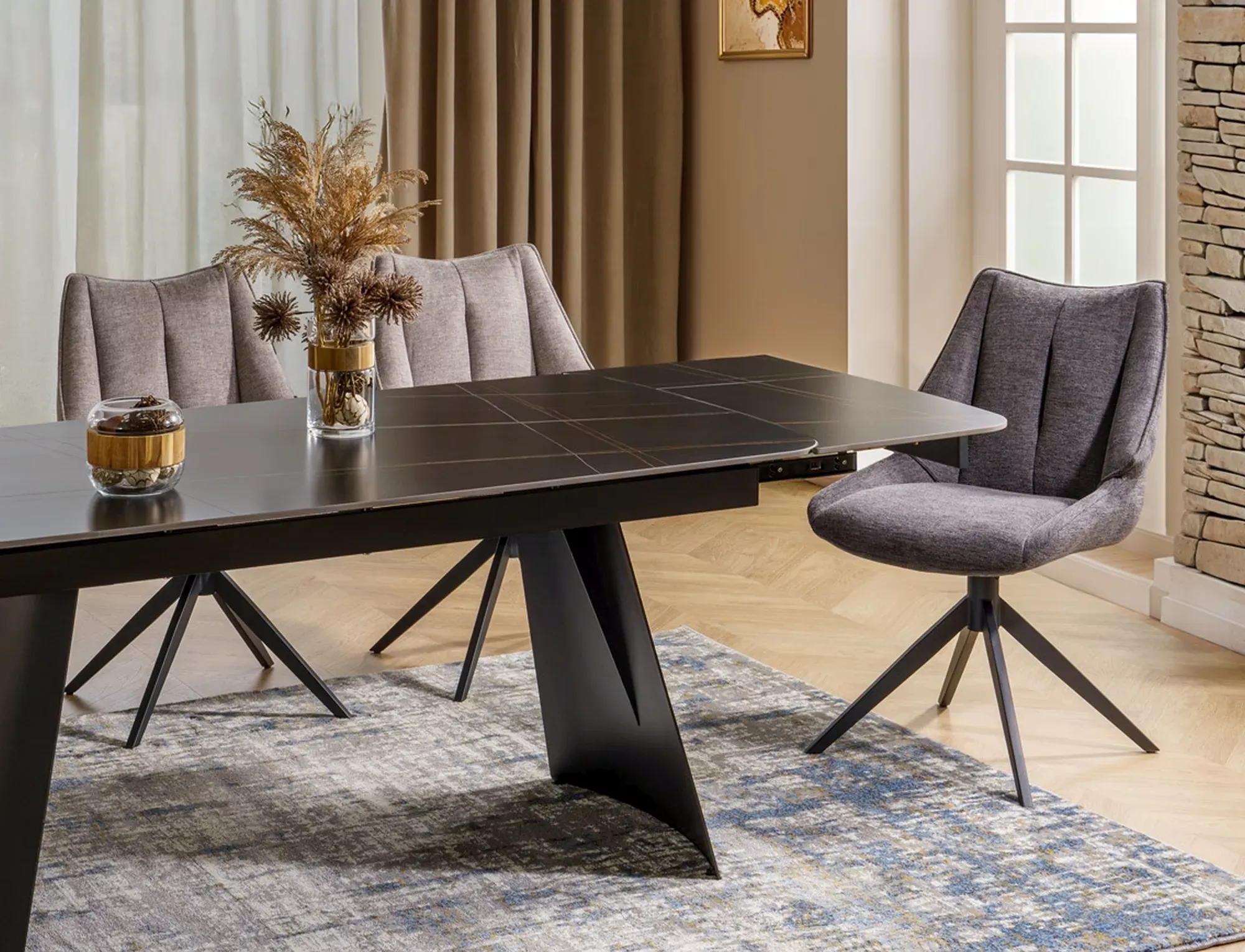 Krzesło obrotowe CODA BREGO 07 szary czarne nogi - CODABRCSZ