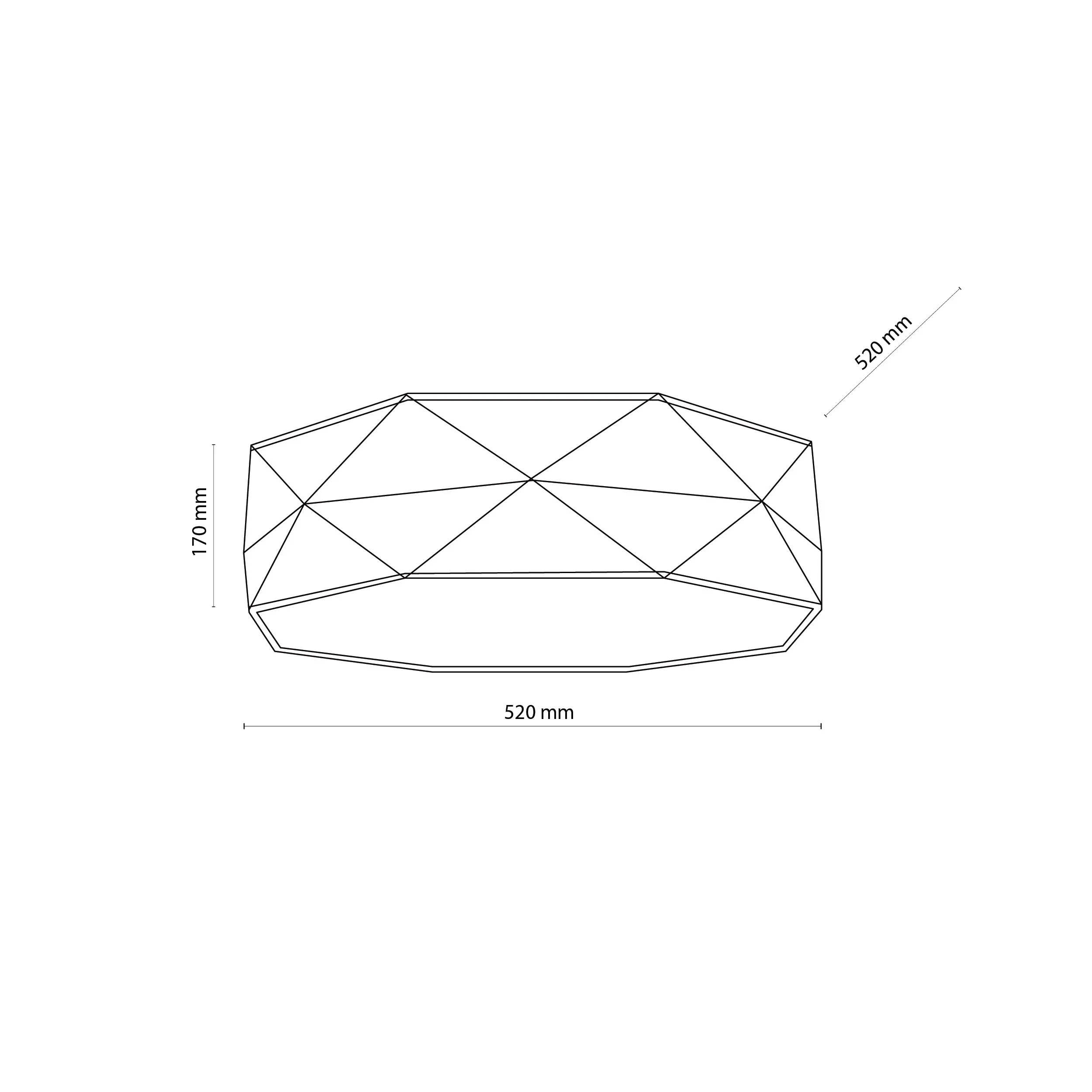 Lampa sufitowa KANTOOR brązowa z tkaniny z białym kloszem 52x17cm - TK_6195