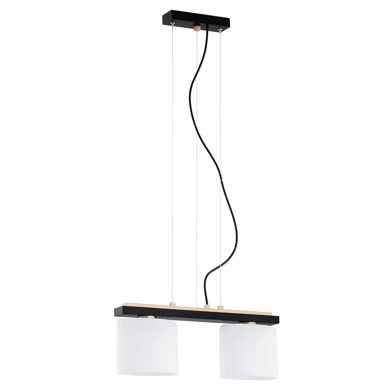 Lampa wisząca CANOA czarna złota biała 105x46cm - 7164