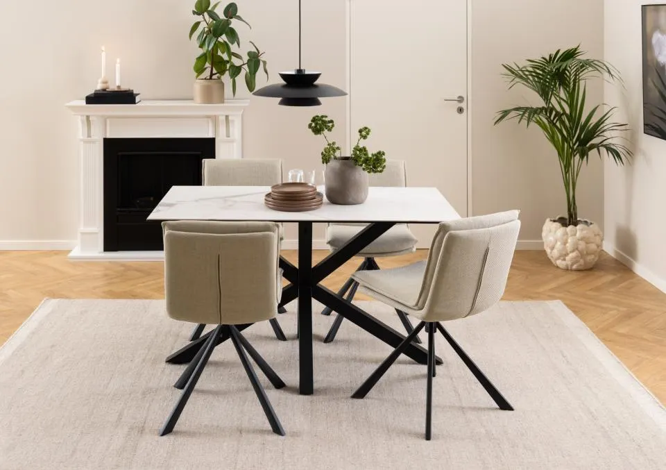 Krzesło obrotowy Lagos Beżowy, Czarny - 0000101135