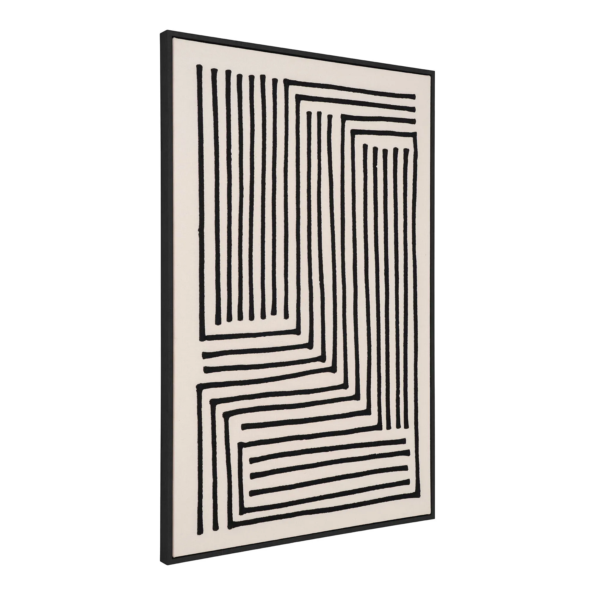 Obraz na płótnie LAPARI 3 rozmiar 60x90 cm beżowy czarny Wystrój domu, Dywan