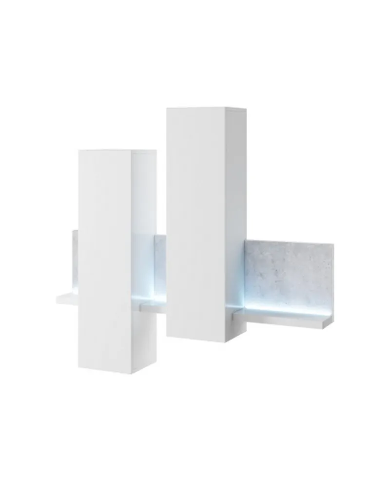 Witryna BOTA 4 wisząca biała beton z oświetleniem LED 152x140x35cm Witryna BOTA 4 wisząca biała beton z oświetleniem LED 152x140x35cm