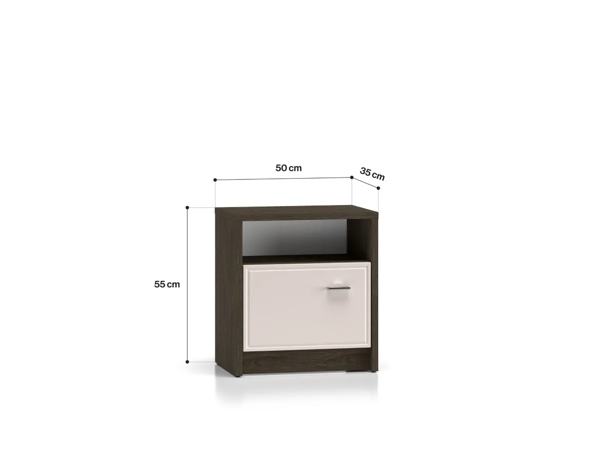 Szafka nocna z wnęką AVANTE 50x55 kaszmir dąb Windmill - 1AVAN08-001