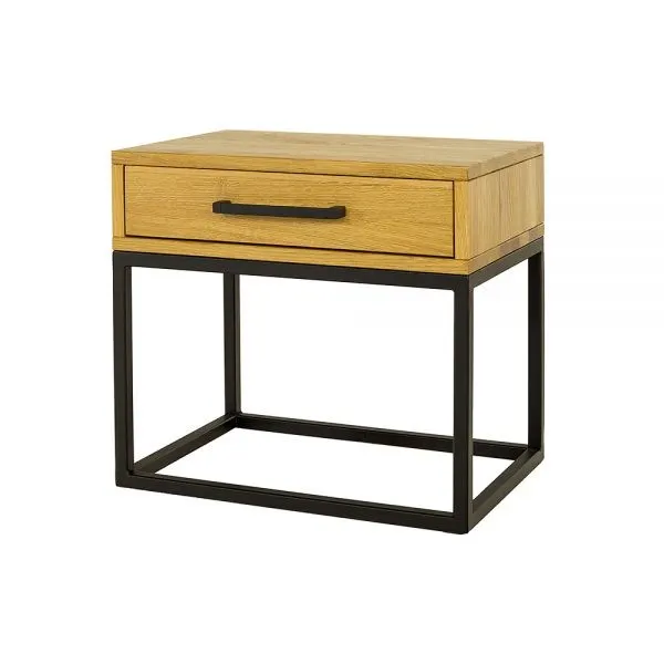 Szafka nocna metalowo-dębowa SN370 Naturalny DREWMAX