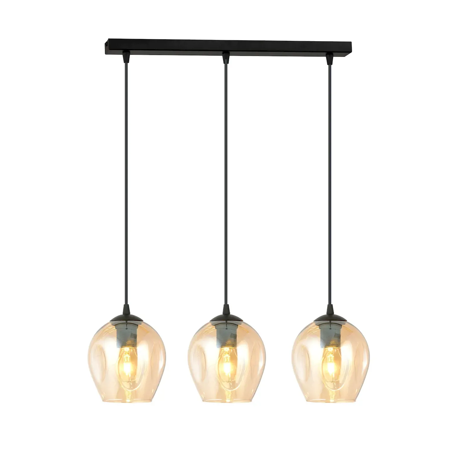 Lampa sufitowa ISTAR 3 czarny miodowy