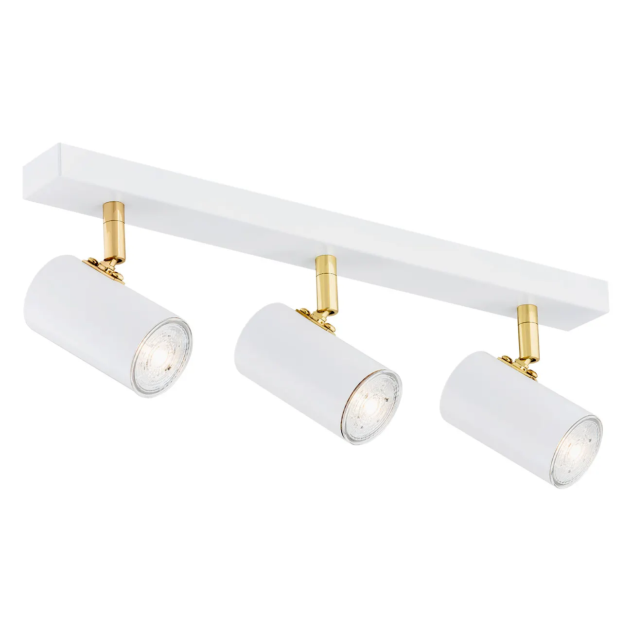 Plafon LAGOS metalowy biały mosiądz 44x14,5cm Plafon LAGOS metalowy biały mosiądz 44x14,5cm