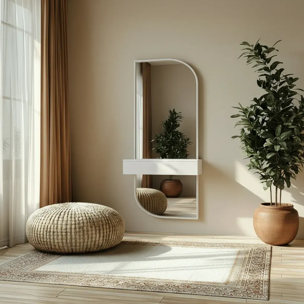 Lustro BOLD w białej ramie MDF z szafką na klucze 40X140-S12 — zdjęcie 4