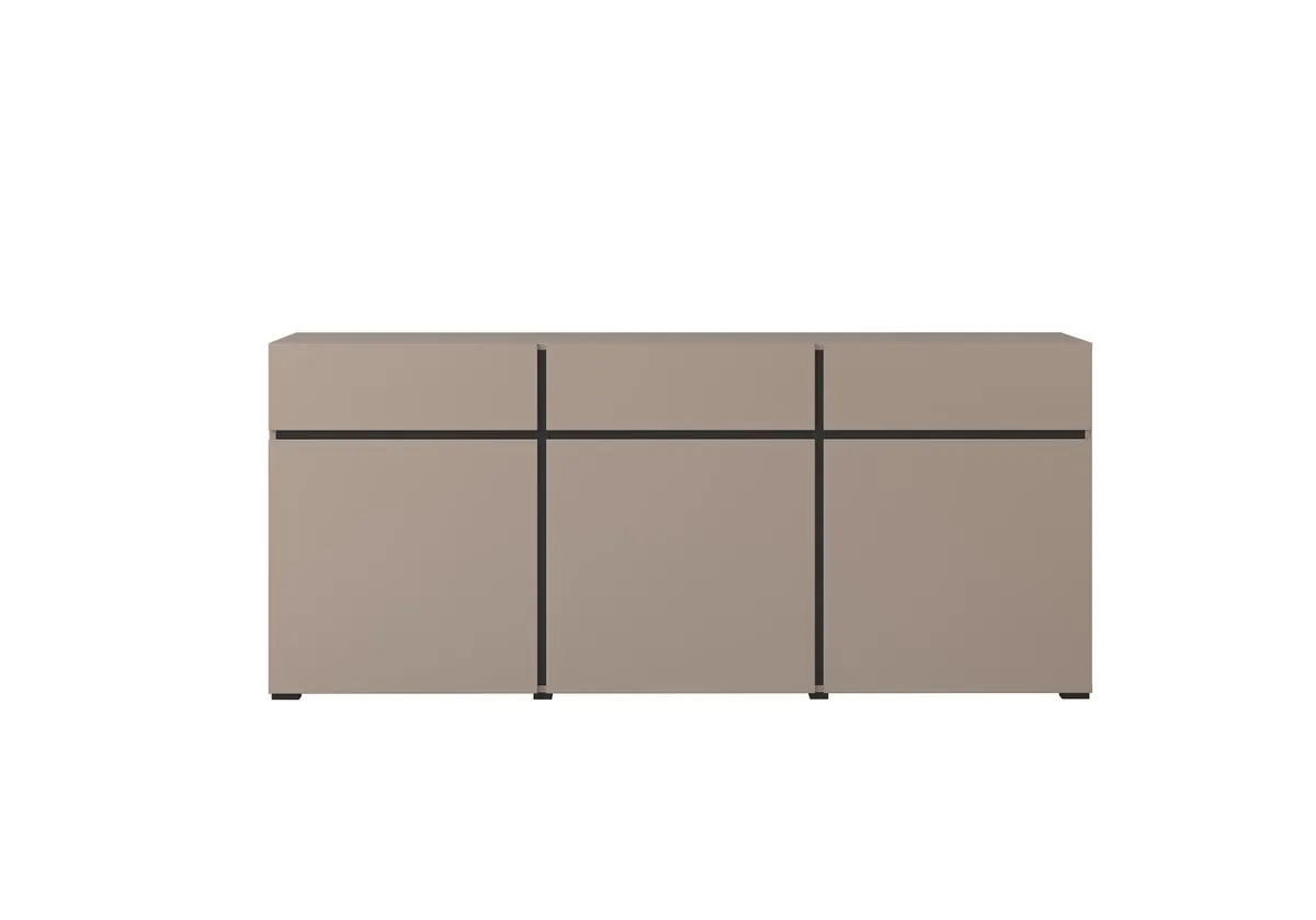 Komoda 3-drzwiowa z 3 szufladami CROSS 180 cm congo beżowo-szara — zdjęcie 3