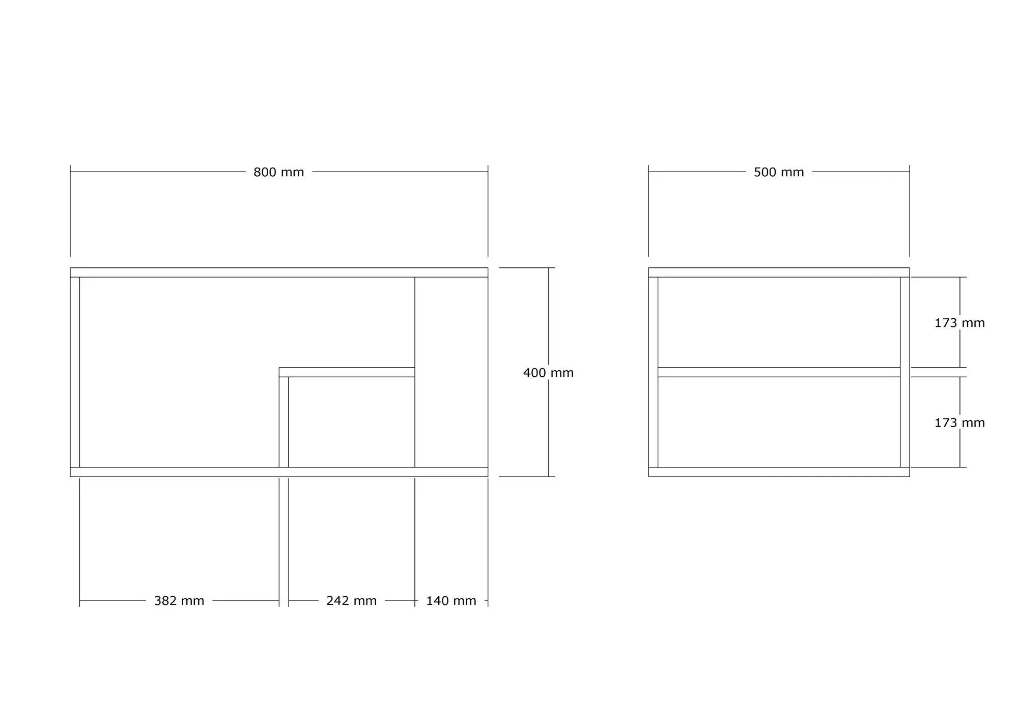 Stolik kawowy z półką EROS 40x80 cm trawerttynowy - ASI_495SSE2111