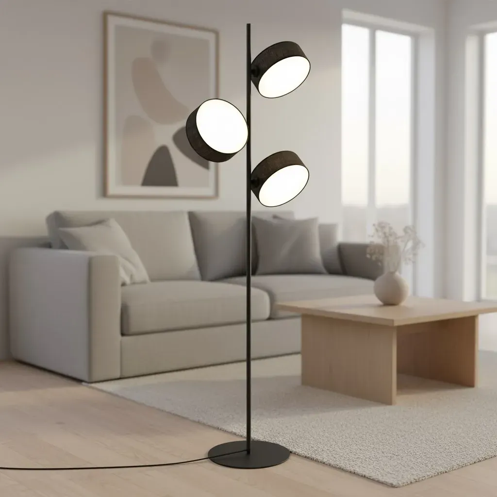 Lampa podłogowa abażur DRUMZ LP3 czarna — zdjęcie 3