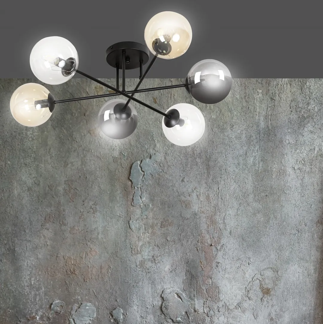 Lampa sufitowa BRENDI Czarny 834/6B2 - 834/6B2