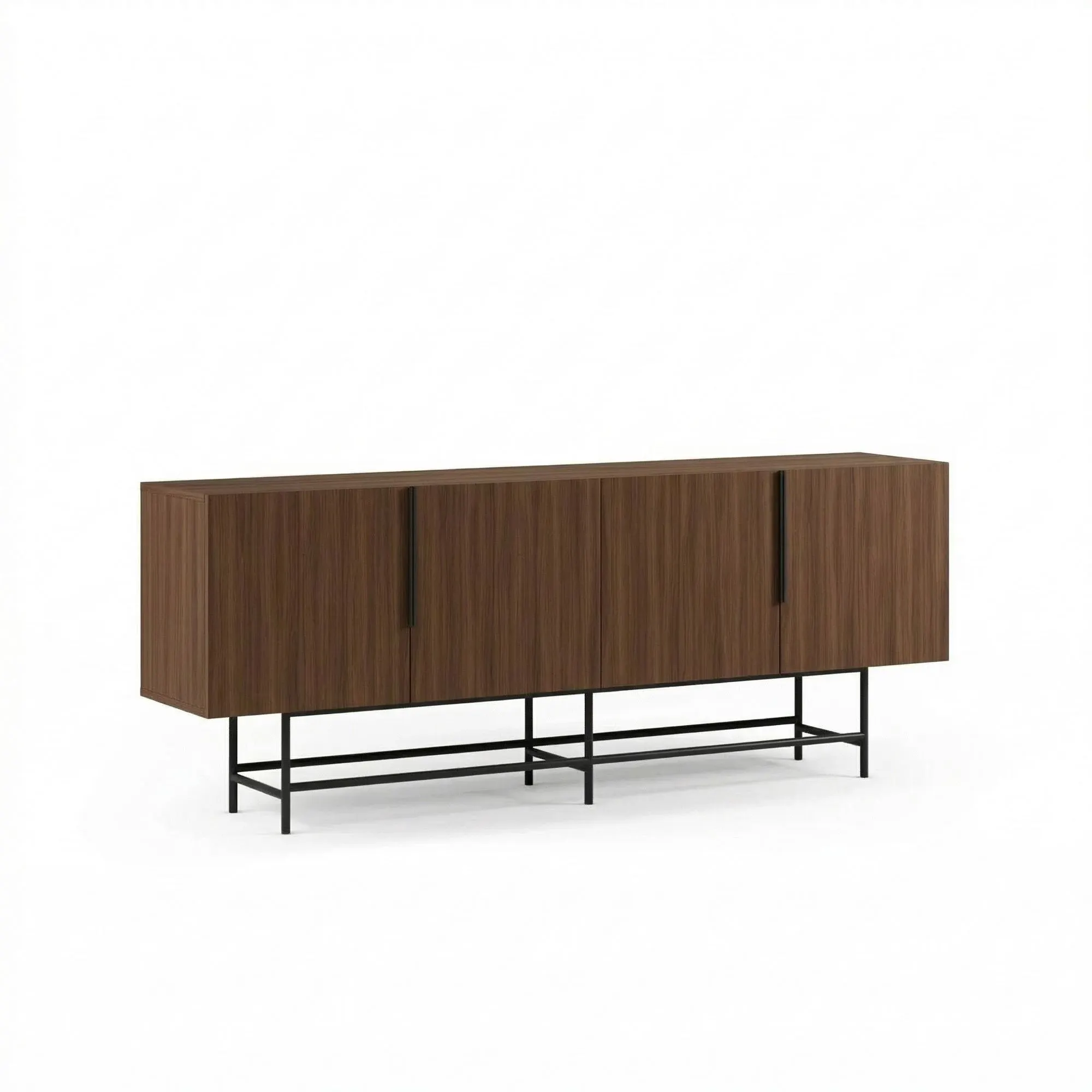 Konsola 4-drzwiowa ELDIA 200 cm orzech Milano czarna - ASI_632NRD1211