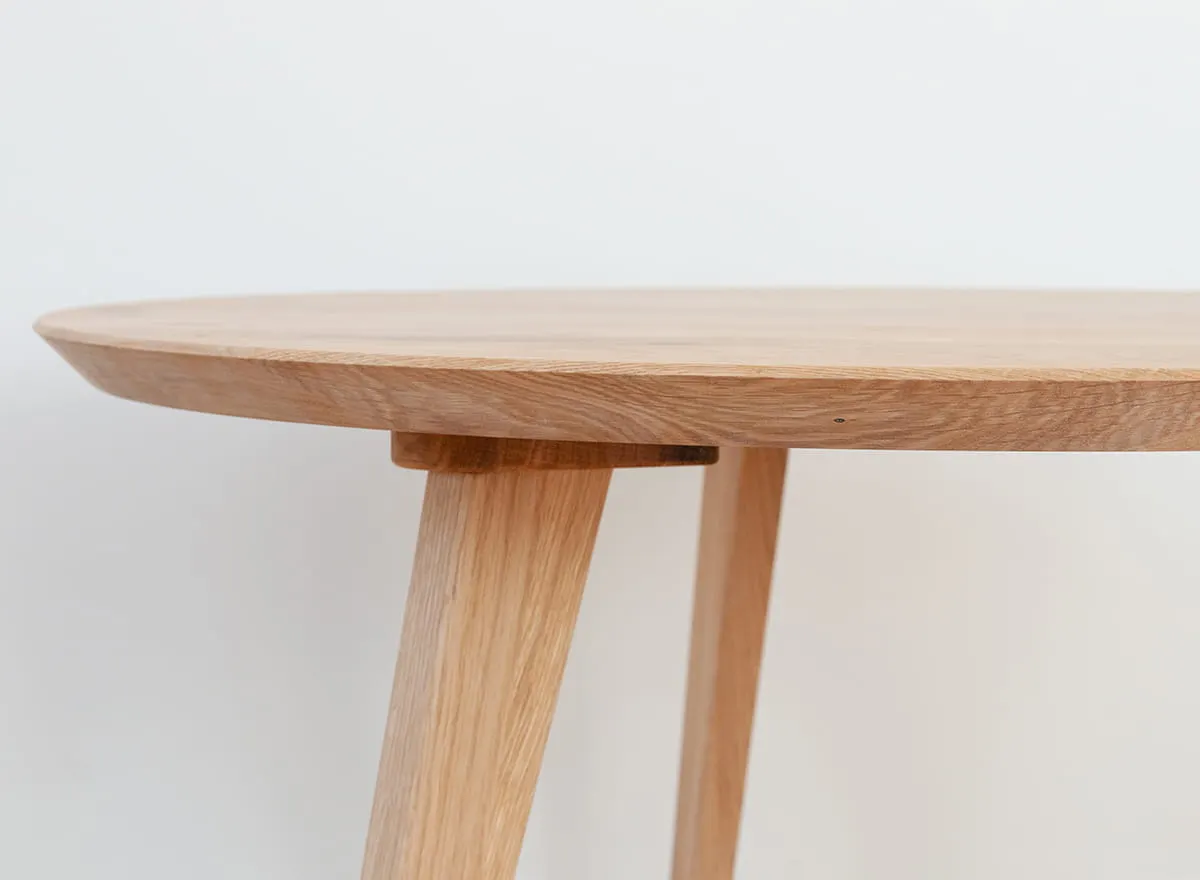 Stolik kawowy dębowy ORBETELLO okragły 70 cm - dąb olejowany - 3SORB58