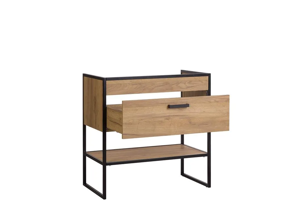 Szafka pod umywalkę BROOKLIN na czarnym stelażu 82x80x46cm - BROOKLIN_821_FSC