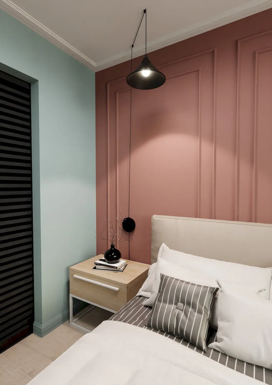 Lampa wisząca ABRAMO 1 z wtyczką do kontaktu czarna - 160/1