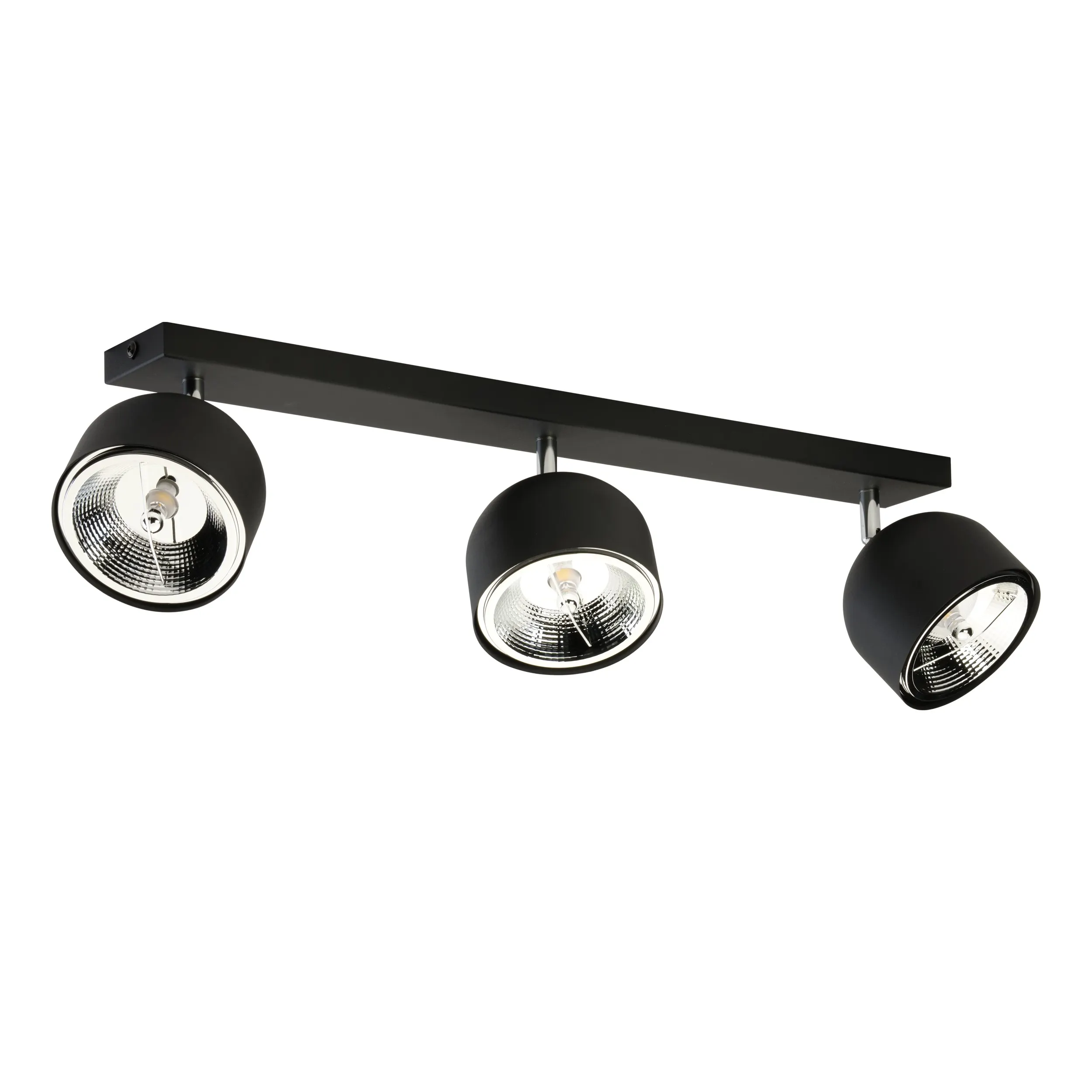 Lampa sufitowa ALTEA czarna z chromowanymi elementami regulowana 72x22x17cm
