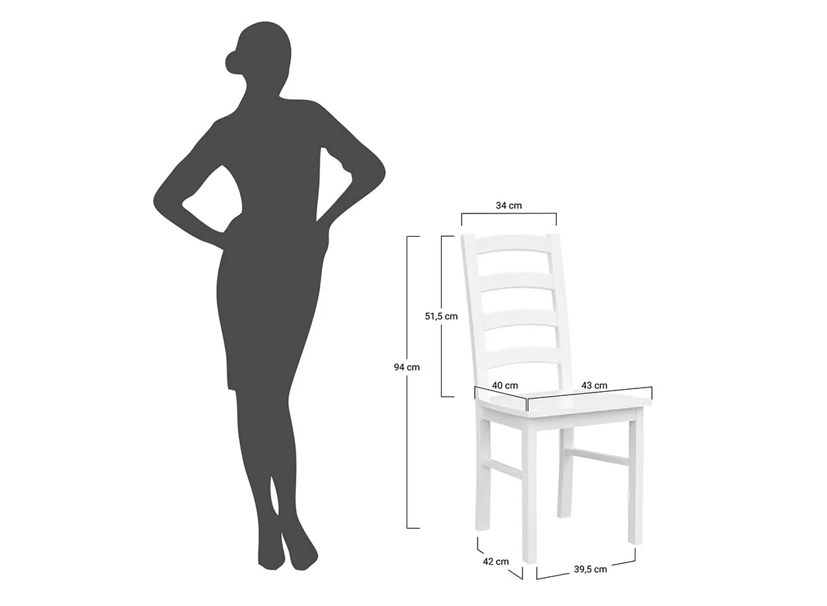 Krzesło BELLUNO ELEGANTE 01 z beżowym siedziskiem materiałowym - białe (STORM 06) - DRMKT01/S06