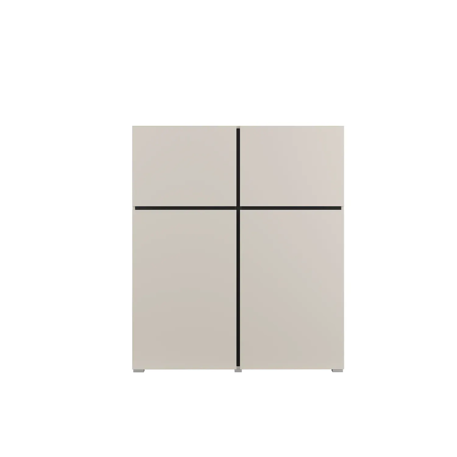 Komoda wysoka 4-drzwiowa CROSS W139 cm kaszmir - 24KWMY76