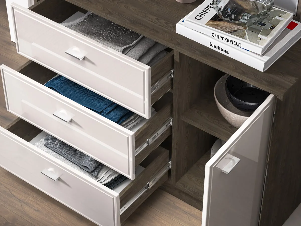 Komoda 1-drzwiowa z szufladami AVANTE 117x85 kaszmir dąb Windmill - 1AVAN05-001