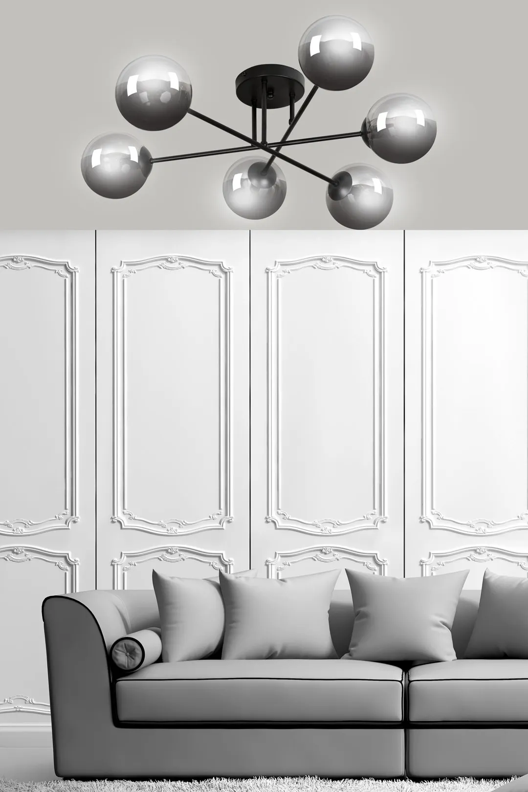 Lampa sufitowa BRENDI Czarny 832/6B - 832/6B