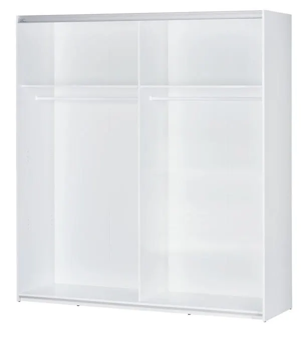 Szafa WENECJA 1 rozsuwana 2-drzwiowa biała dąb sonoma 202x183x60cm - TH-208-0040