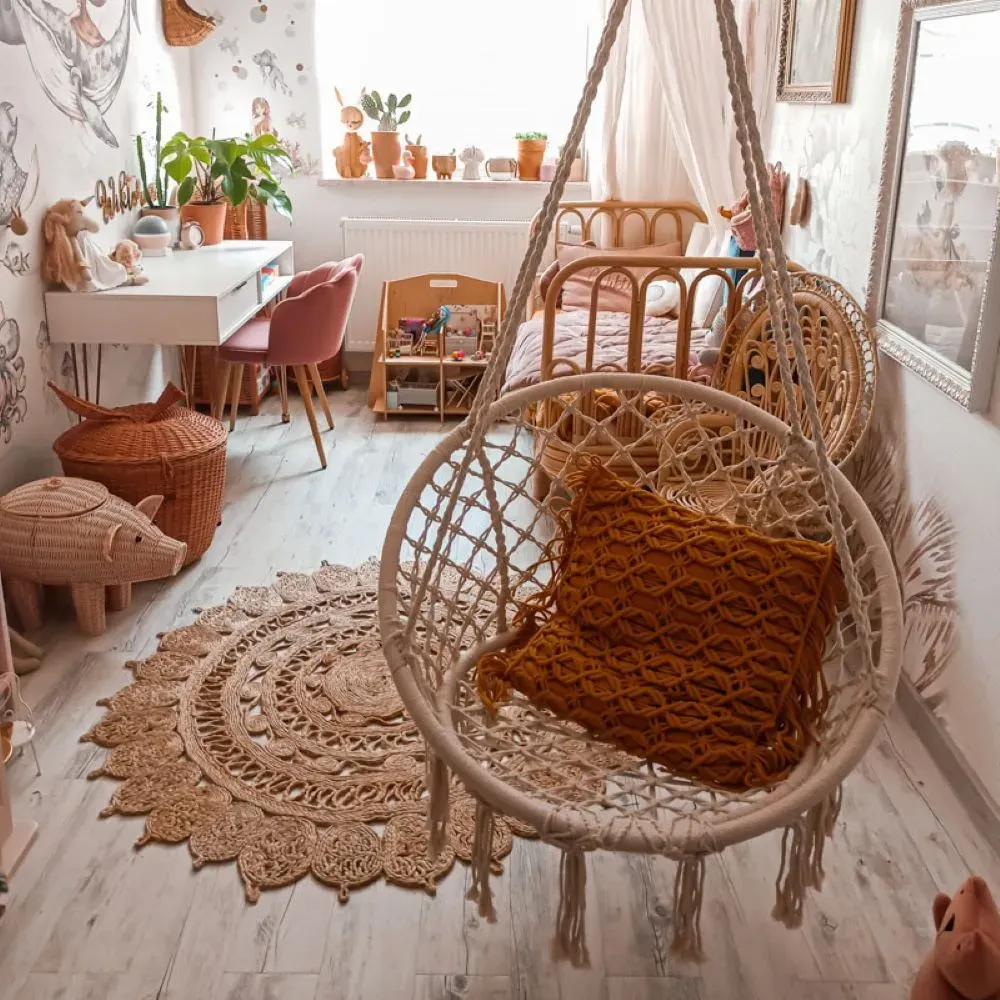 Fotel hamakowy BRASIL HOOP FI 60 cm beżowy — zdjęcie 12