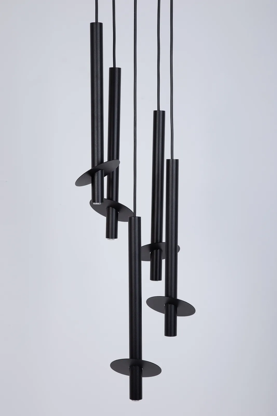 Lampa wisząca sopel RING 5 stal czarna - SI_41226