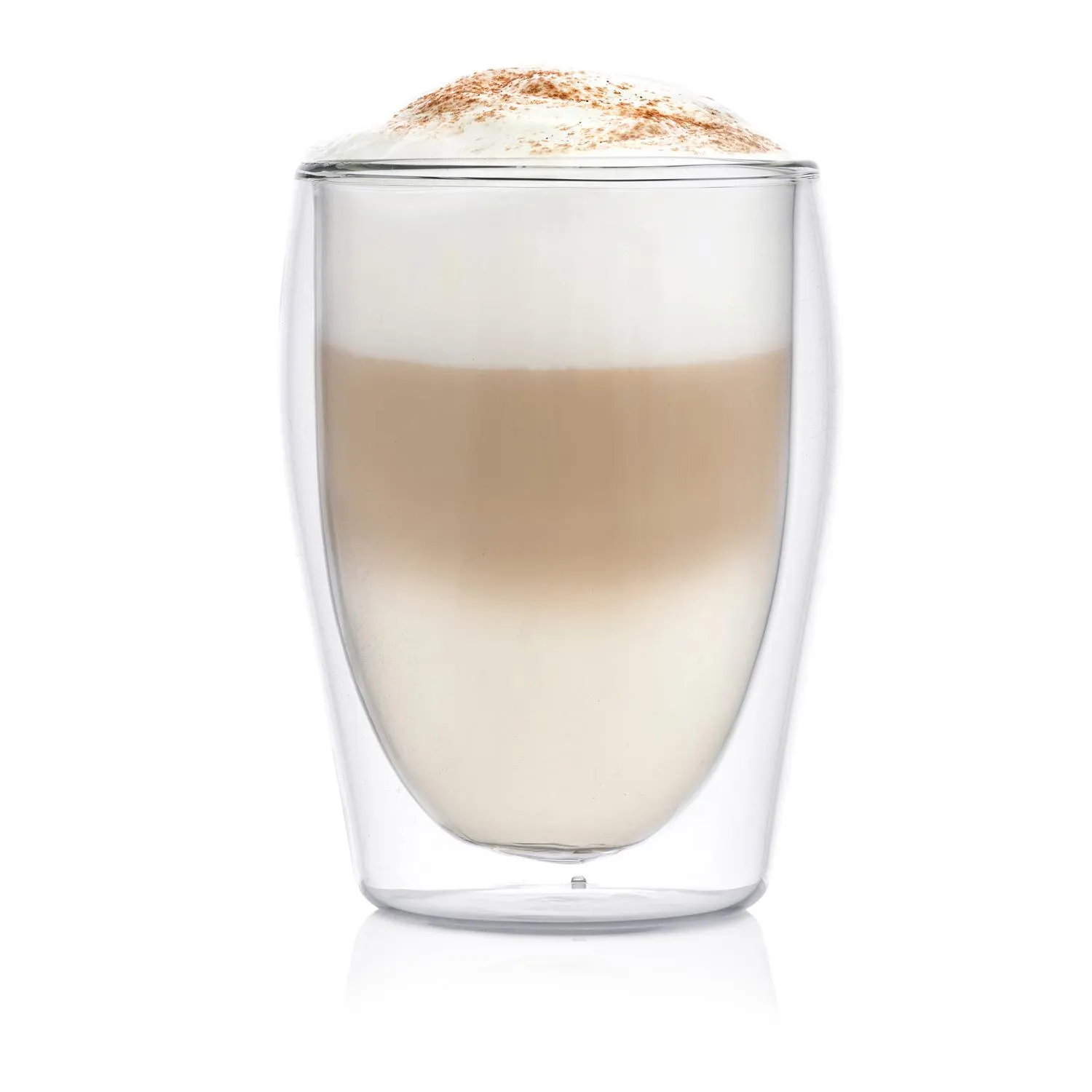 kawa latte, szklanka double wall, napoj w kawie, espresso, pianka na wierzchu