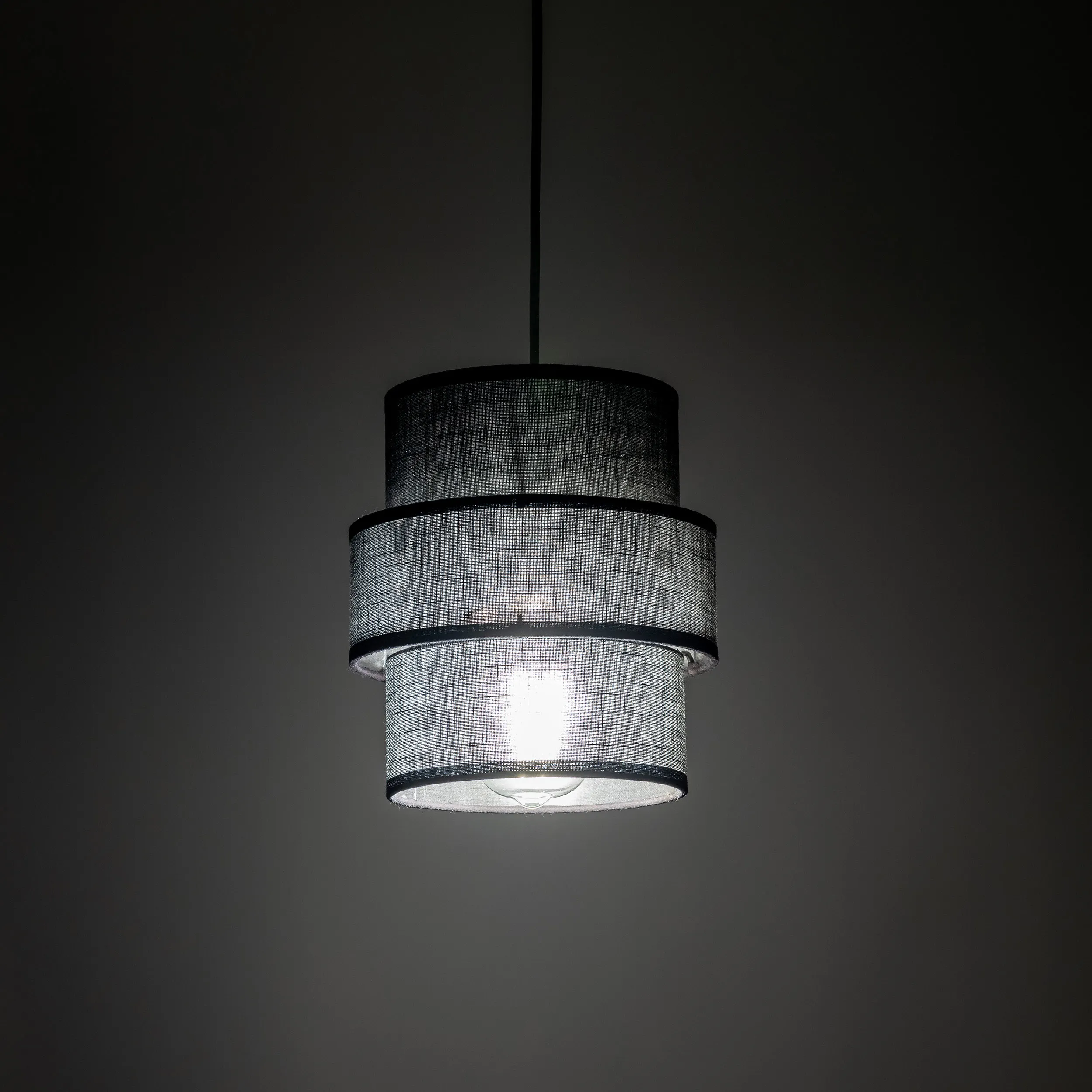 Lampa wisząca CALISTO czarna okrągła 160x20cm - TK_5306