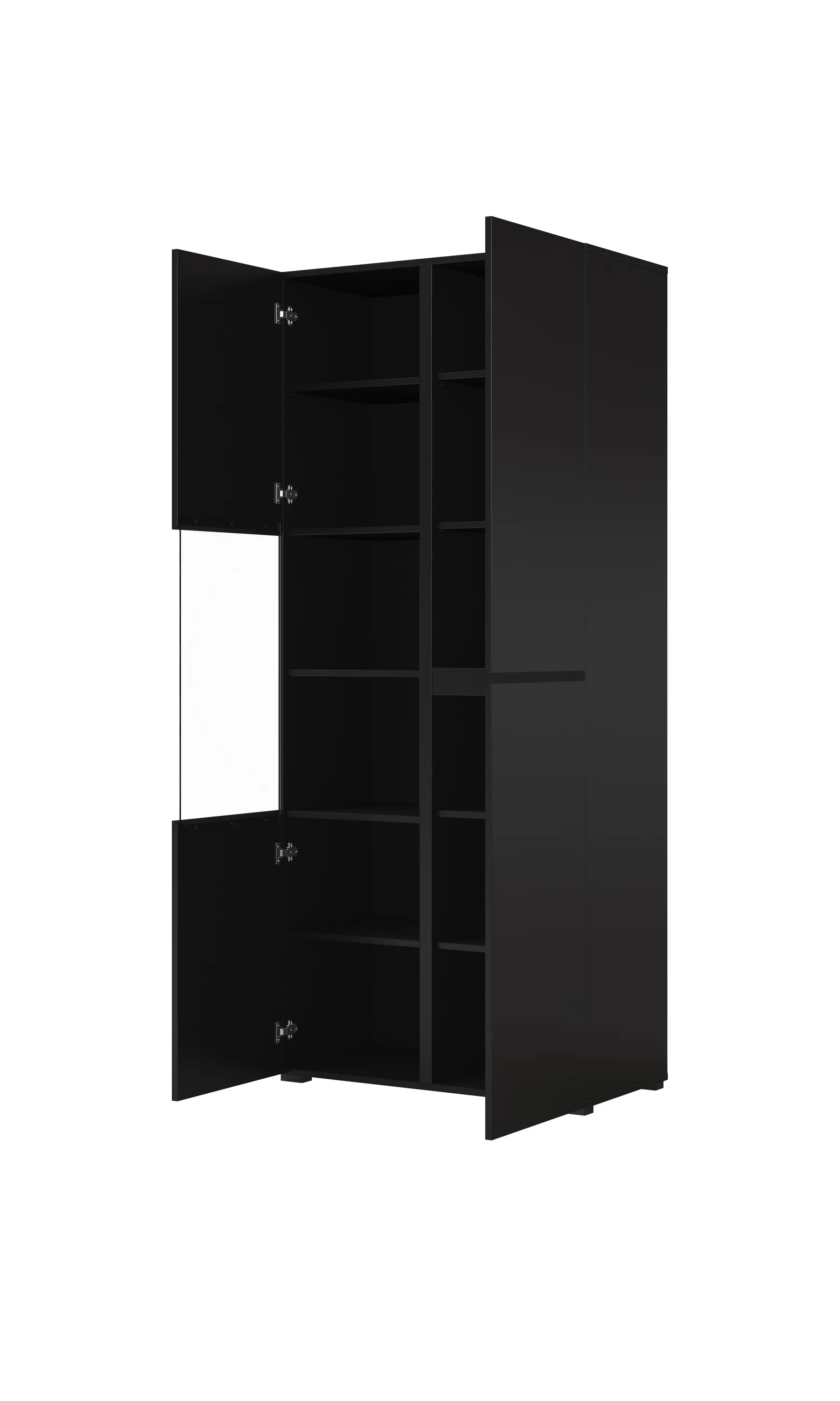 szafka, szafka wysokosciowa, szafka z półkami, czarna szafka, meble półkowe