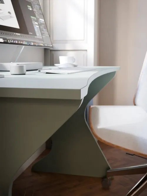 Biurko UTAPAU minimalistyczne 140 cm- kolor szałwi - UTPB202-U59