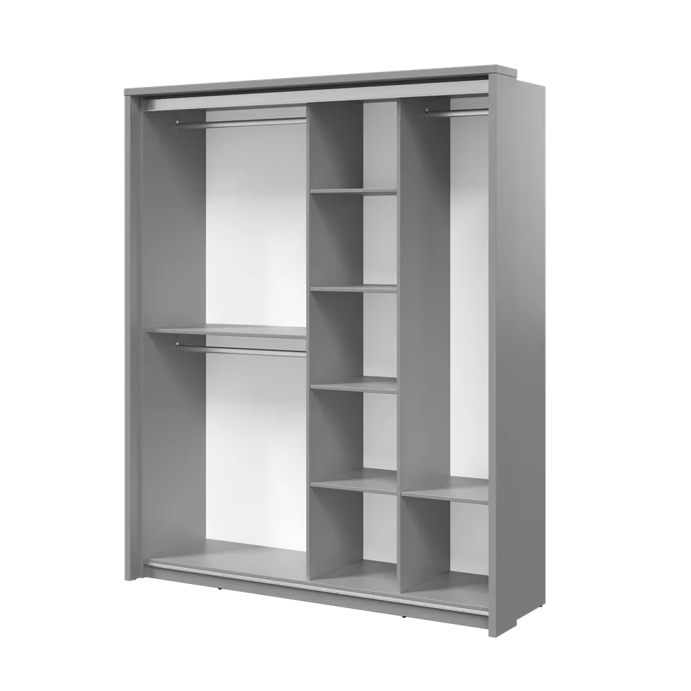 Szafa 2-drzwiowa z lustrami ARTI AR-17 180cm szara - AR17S