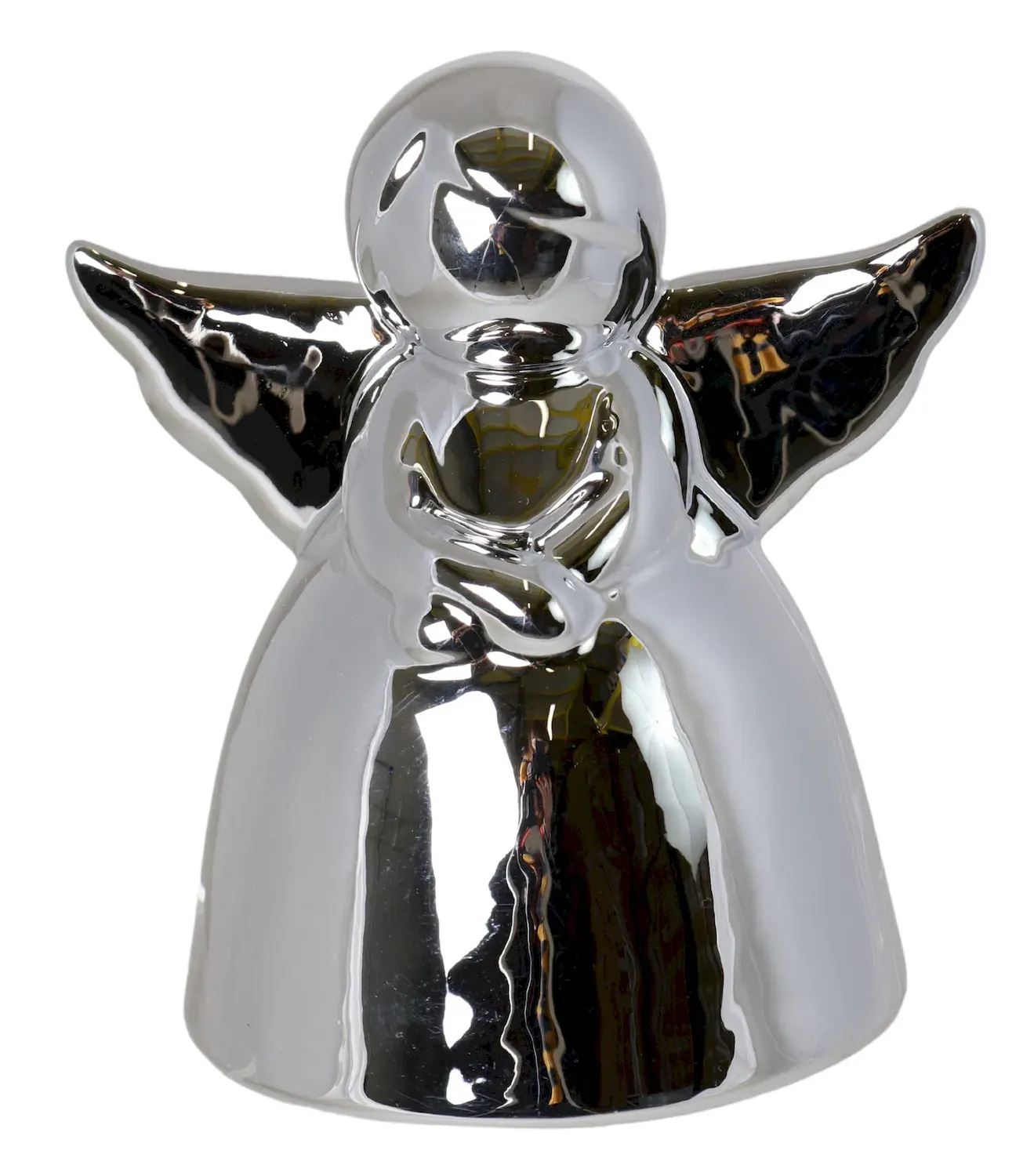 ANIOŁ ceramiczny DUŻY srebrny