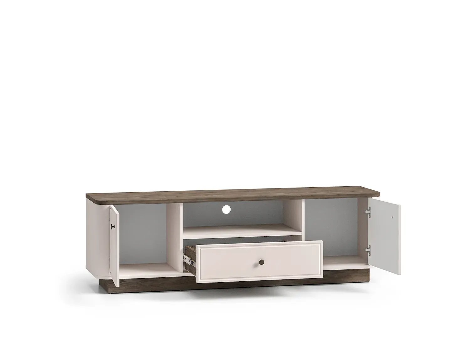 Szafka RTV 2-drzwiowa z szufladą VILAVIO 05 dąb windmill dark cashmere - 1VILA05-001