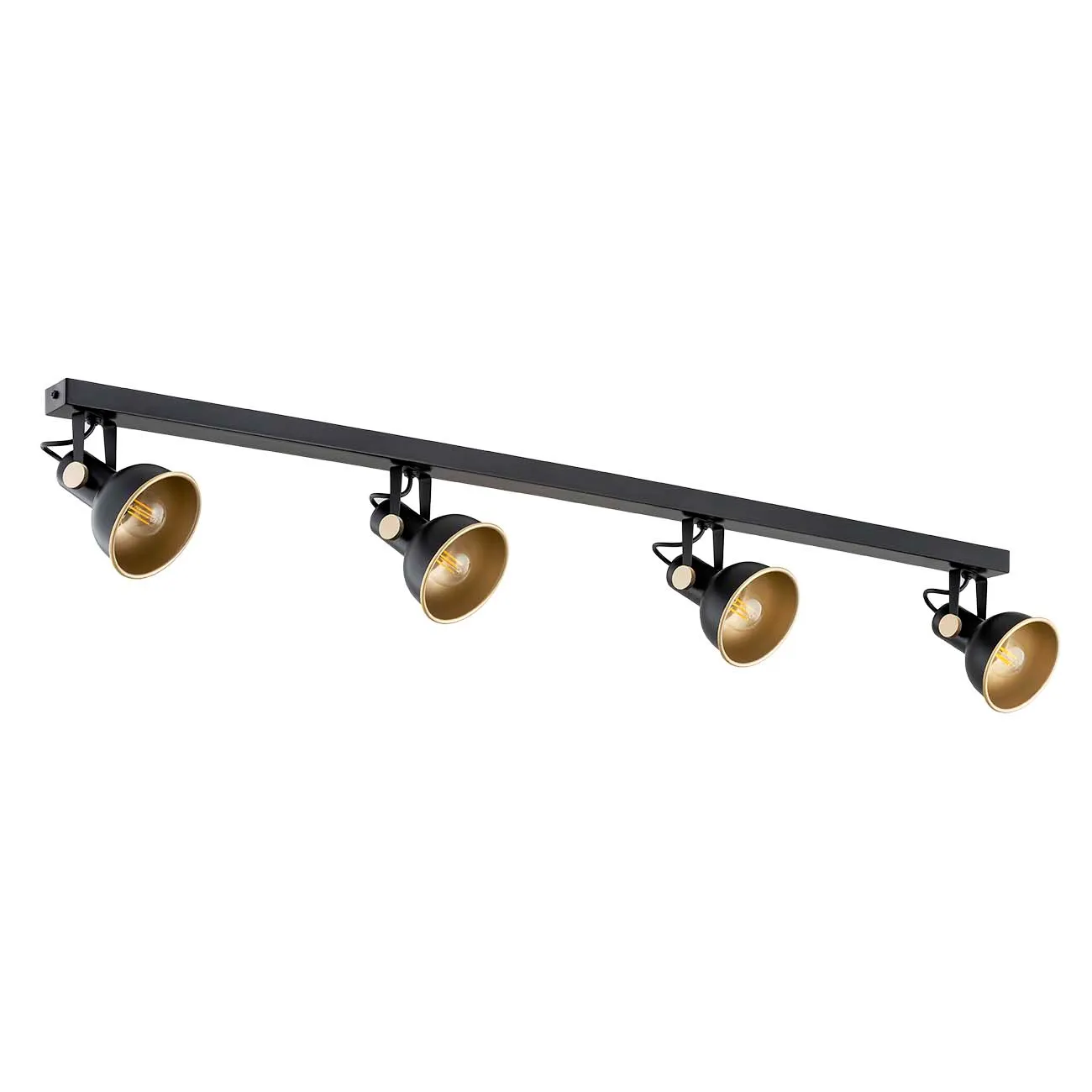 Plafon LENORA metalowy czarny złoty regulowany 119x19cm - 1799