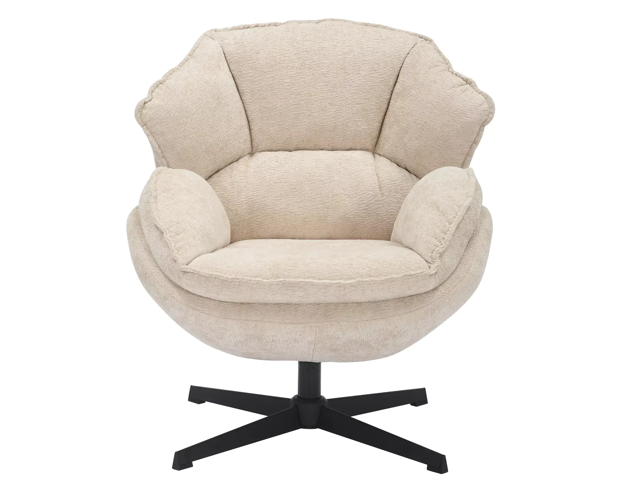 Fotel obrotowy BETTY beżowy/czarne nogi - BETTYBE