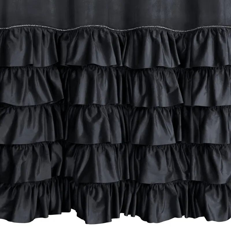 ZASŁONA GOTOWA CARLI 140 X 250 CM CZARNY