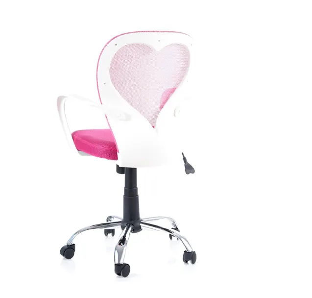 Fotel obrotowy DAISY różowy z sercem TILT Signal - OBRDAISYR