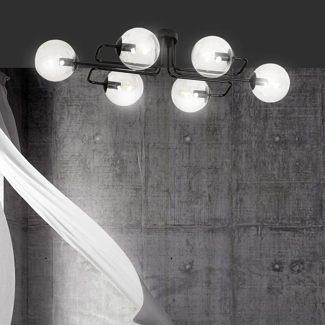 Lampa sufitowa BRENDI Czarny 831/6A - 831/6A