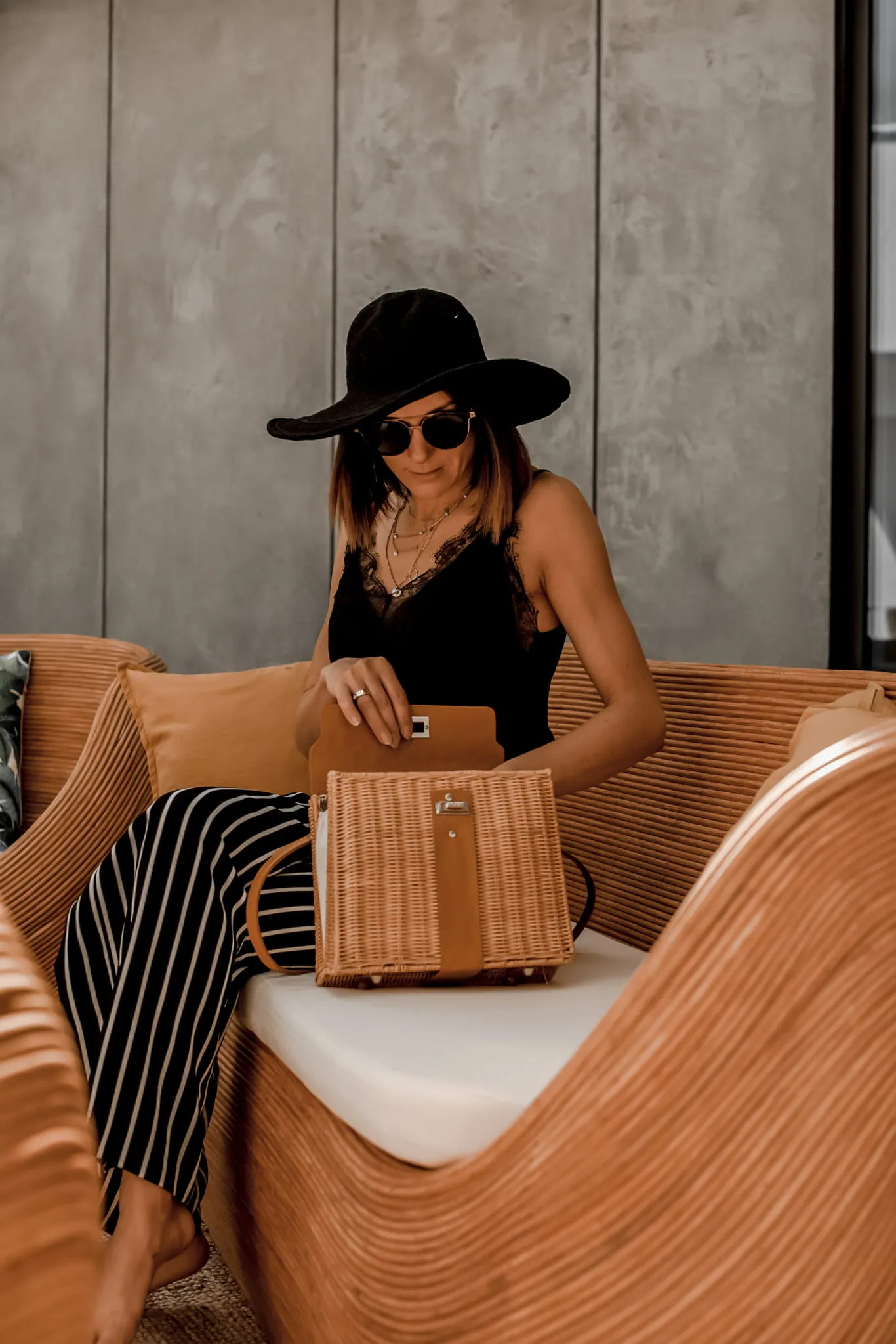 ZESTAW RATTANOWY TEGAL 4 JASNY OKRĄGŁY ( 2 Fotele, Sofa, Stolik ) - MMRZT1JOK