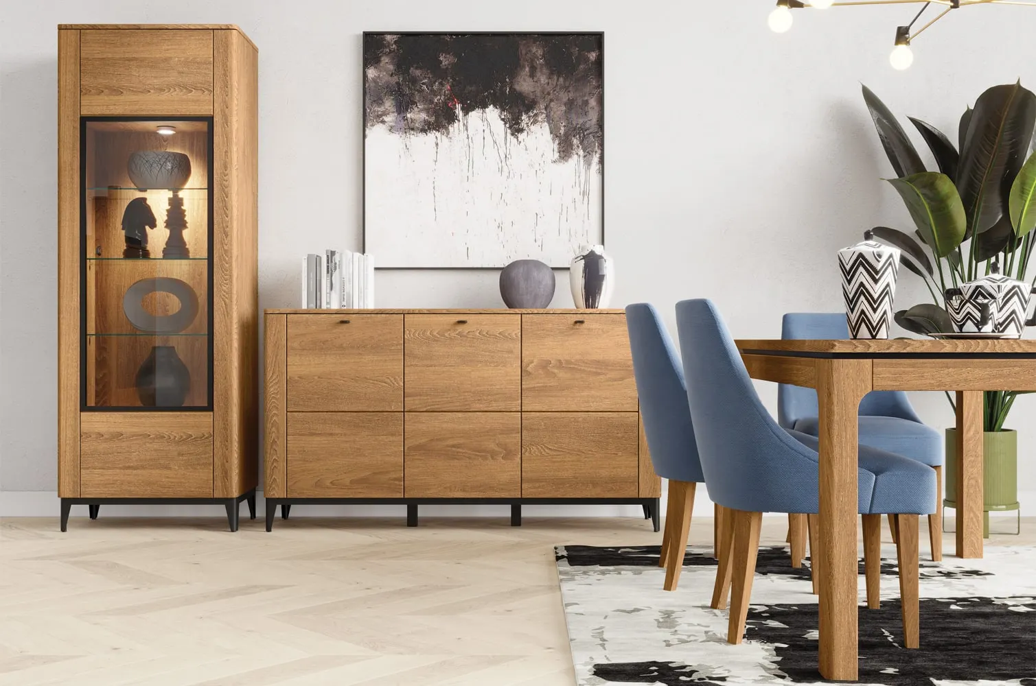 Stół rozsuwany PORTO 40 - dąb złoty 90x160-250 - TH-100-1613