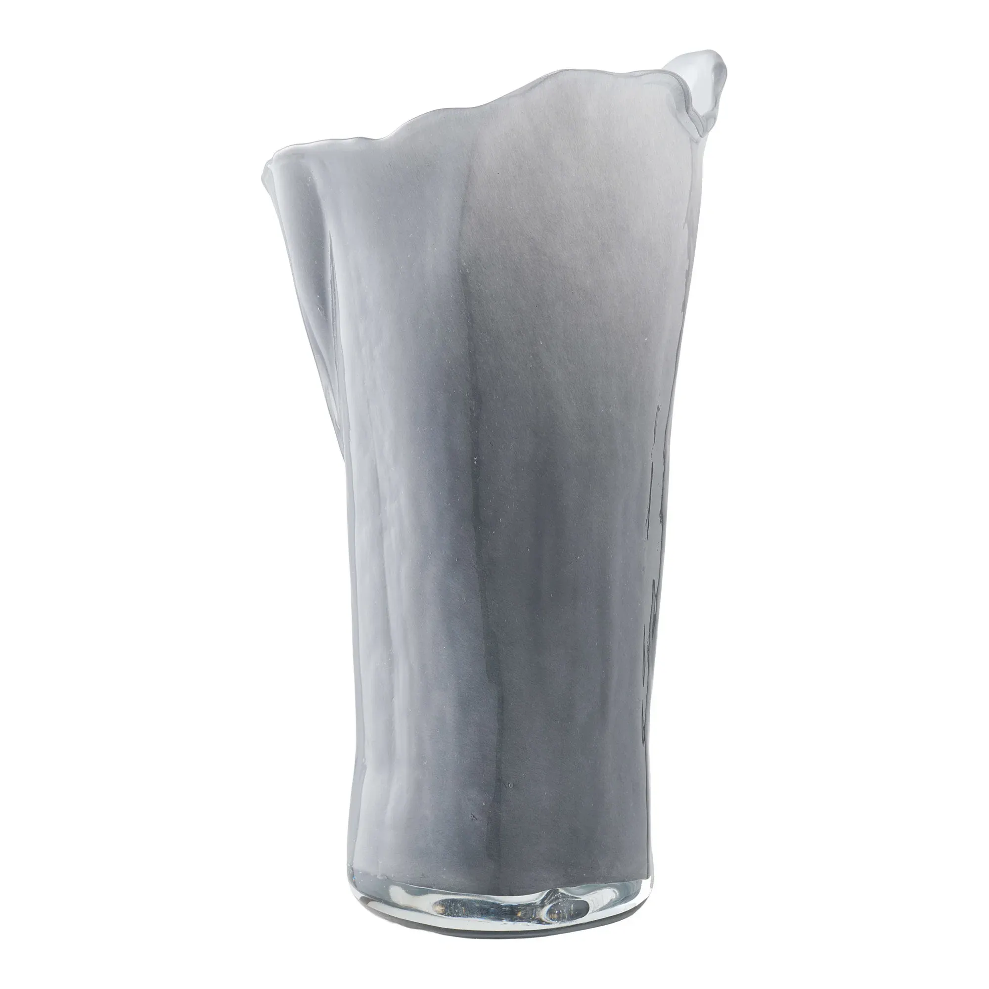 Wazon szklany VASE szaro-biały — zdjęcie 3
