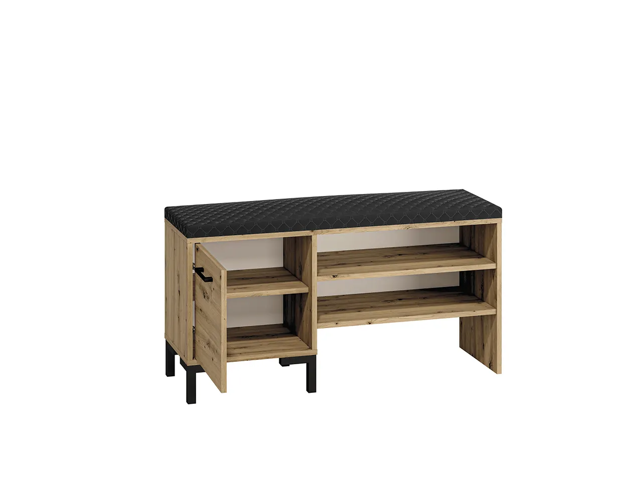 Szafka na buty NEVIO 05 z siedziskiem 105 cm dąb artisan