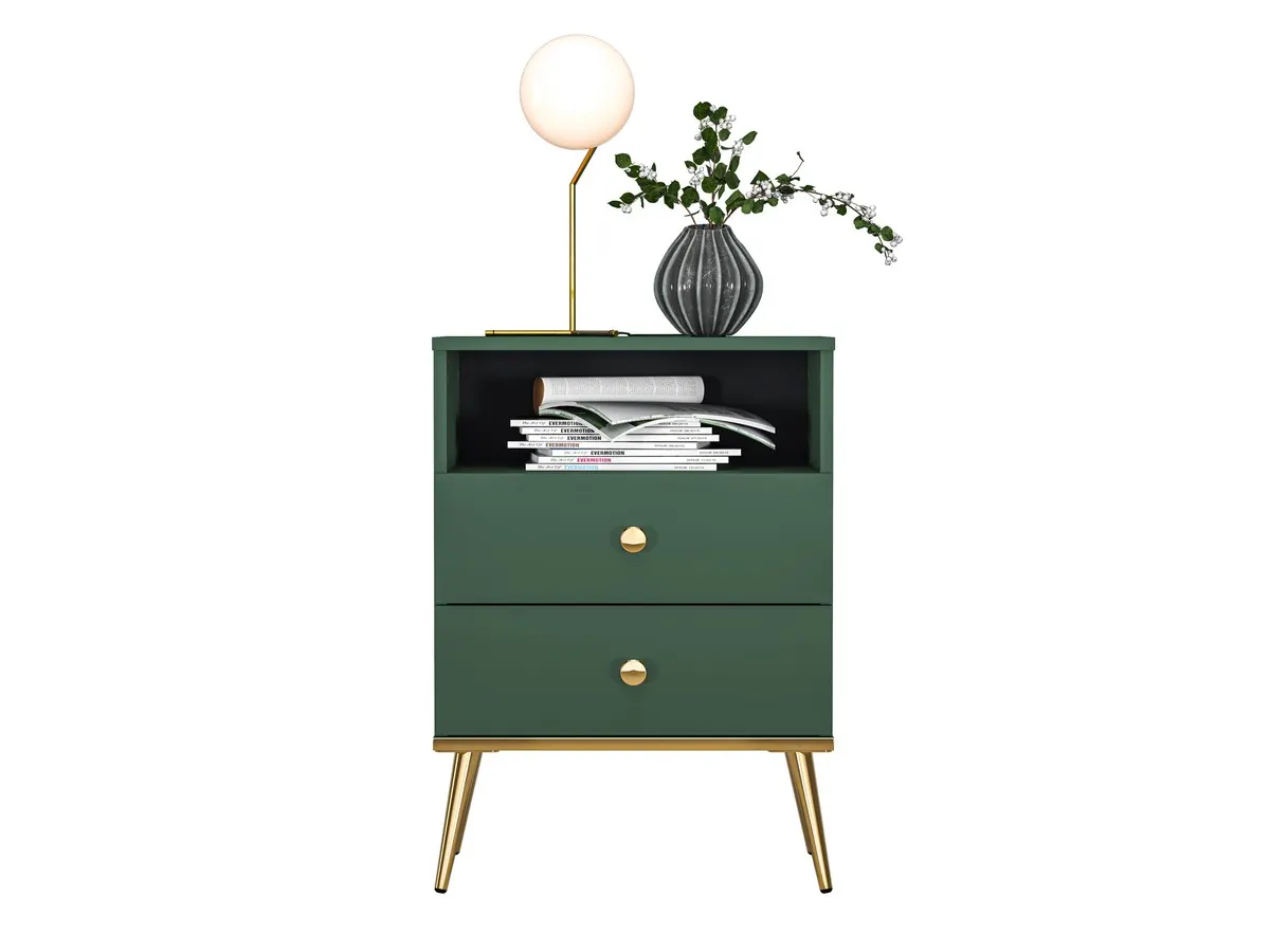 Szafka nocna z 2 szufladami FOREST 10 labrador, złoty - 1FORE10-001