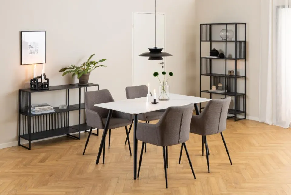 Regał niski STRINGTON 120x83x35 czarny - 0000104669