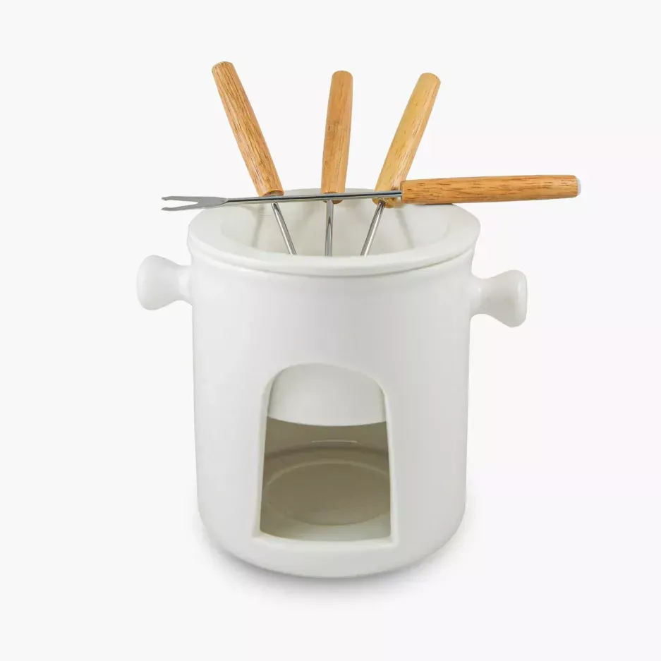 Zestaw do fondue z 4 widelcami DUKA CHOCO DIP 400 ml porcelana Zestaw do fondue z 4 widelcami DUKA CHOCO DIP 400 ml porcelana