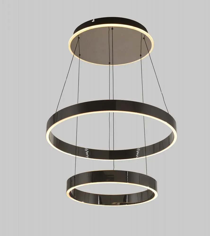 Lampa wisząca podwójna MARLING LED czarny chrom
