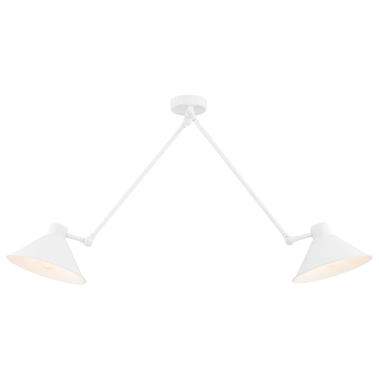 Lampa wisząca ALTEA metalowa biała regulowana x2