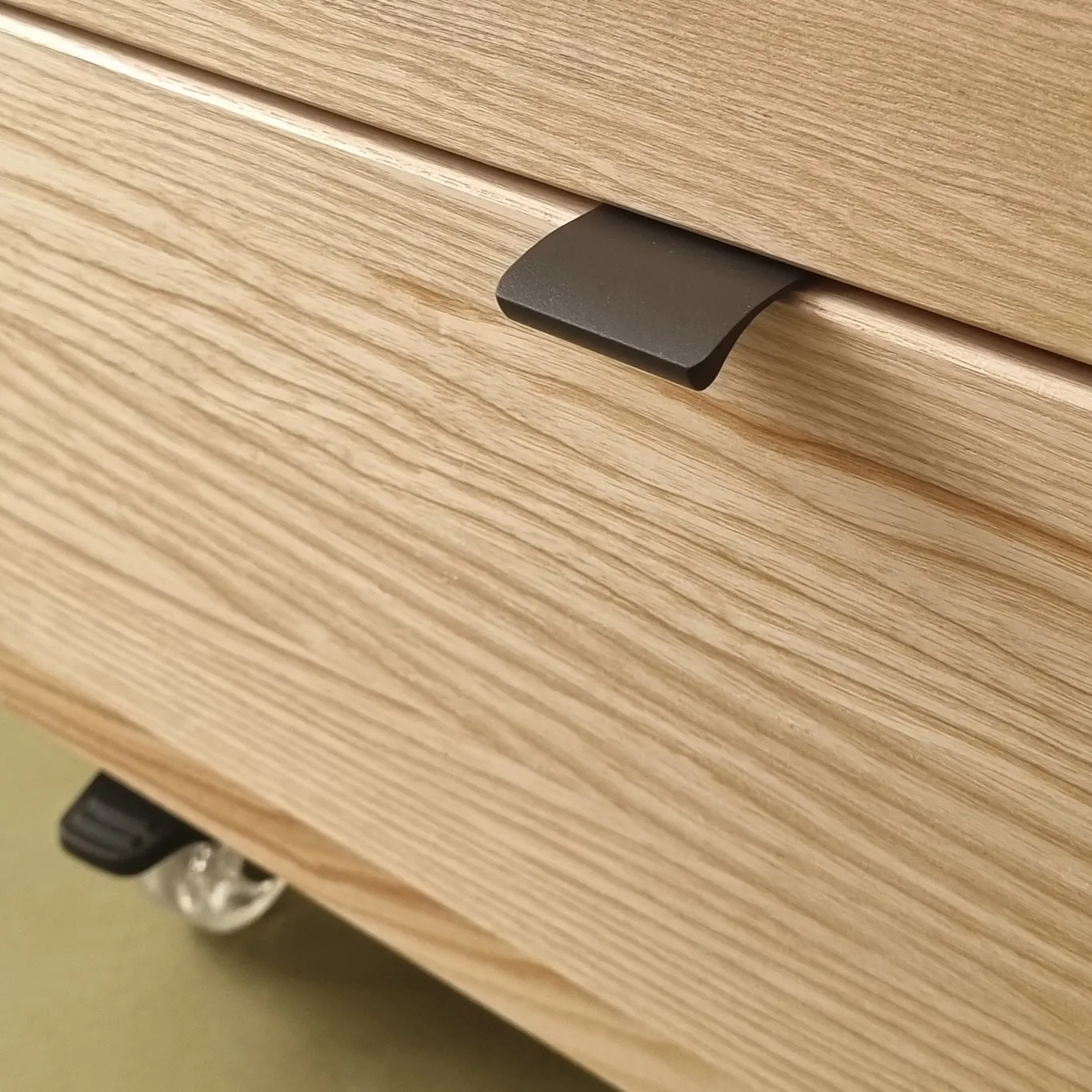 Kontenerek pod biurko z szufladami LUKA na kółkach 41x50 szałwiowy/kolor dębu - NRGBCLUKA17OAK_R